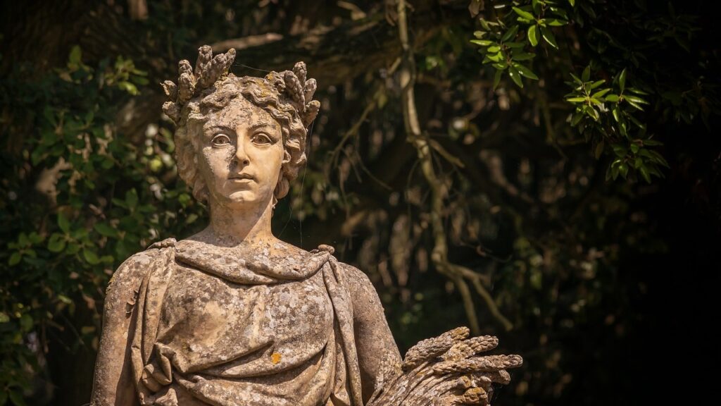 Stone Woman in a Garden