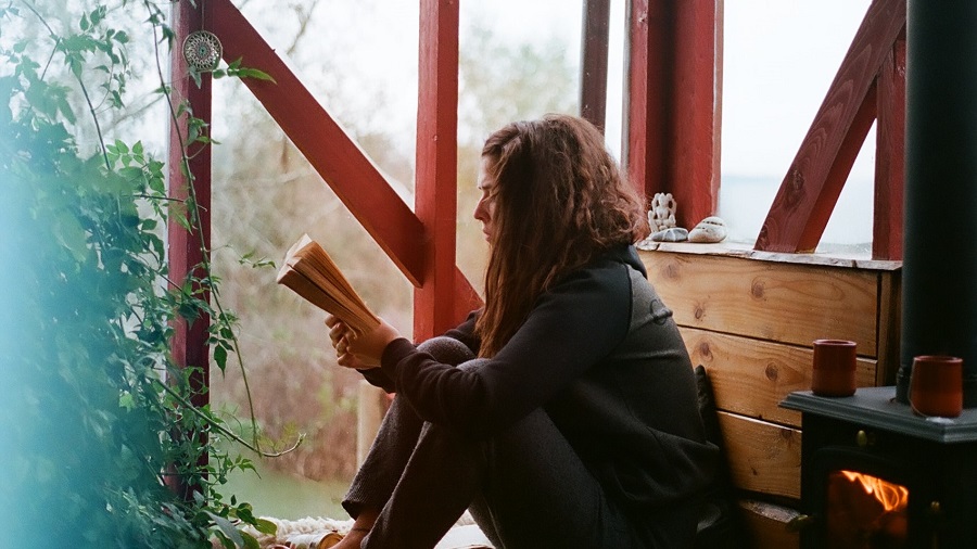 Girl Reading Alone