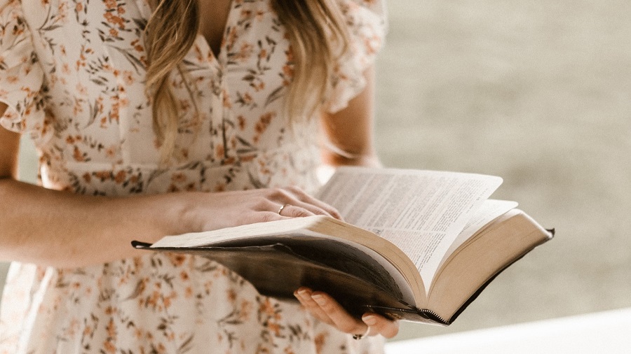 Girl Reading in the Spring