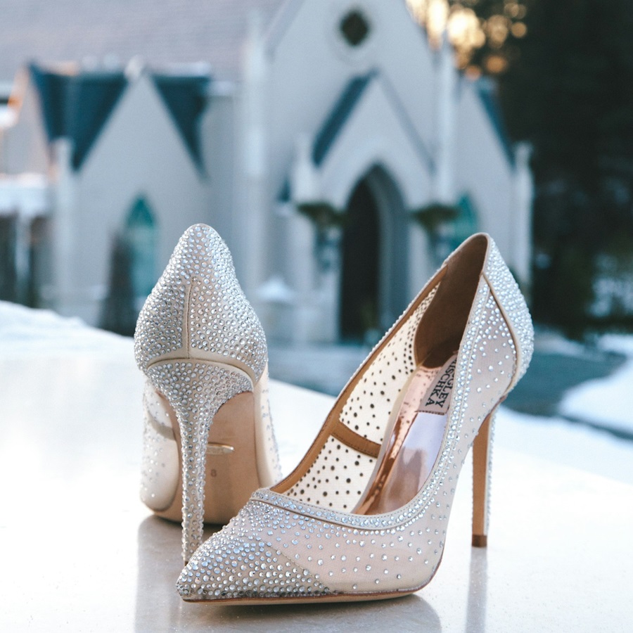 Beautiful Shoes Outside a Church