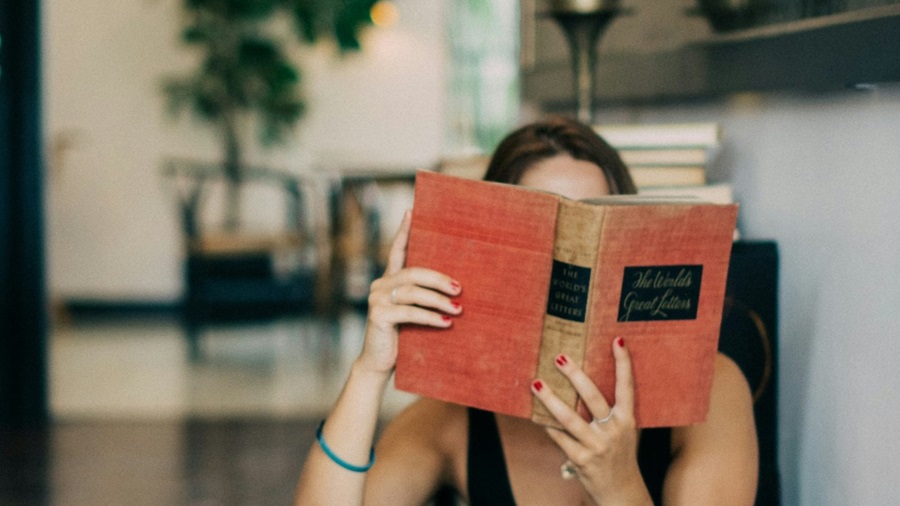 Girl Reading at Home