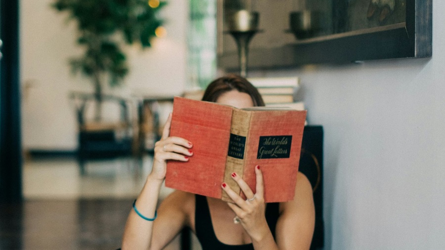 Elegant Girl Reading