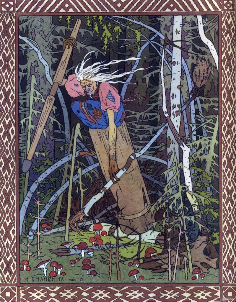Baba Yaga in her Mortar