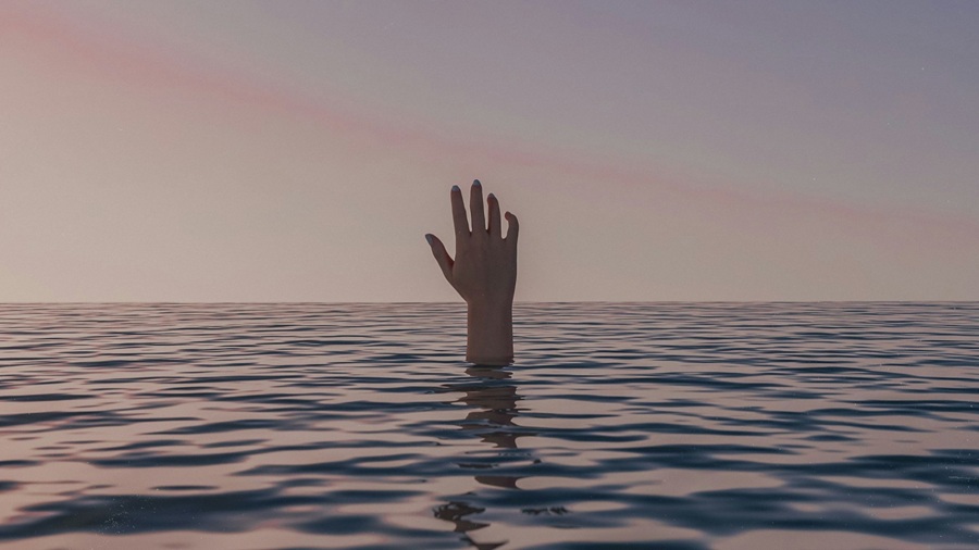Ominous Hand in the Ocean